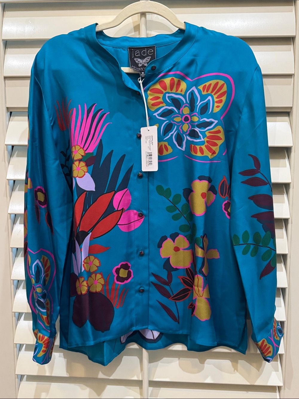 Johnny Was Jacqueline House of Flores Button Front Blouse